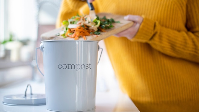 composting veg scraps food waste